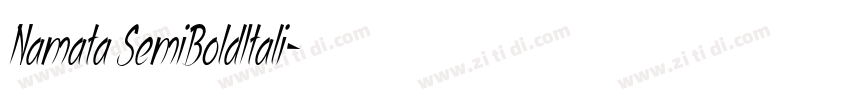 Namata SemiBoldItali字体转换 Namata SemiBoldItali字体转换